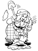 A coloring page of piet piraat